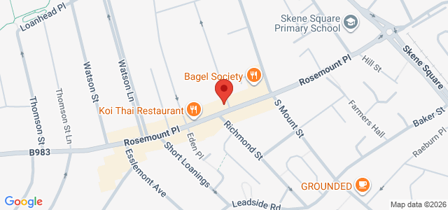 Map showing Bagel Society - Aberdeen in Aberdeen